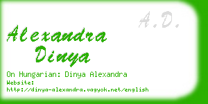 alexandra dinya business card
